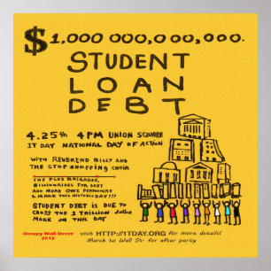 Occupy Wall St Student Loan Flyer Poster April 201