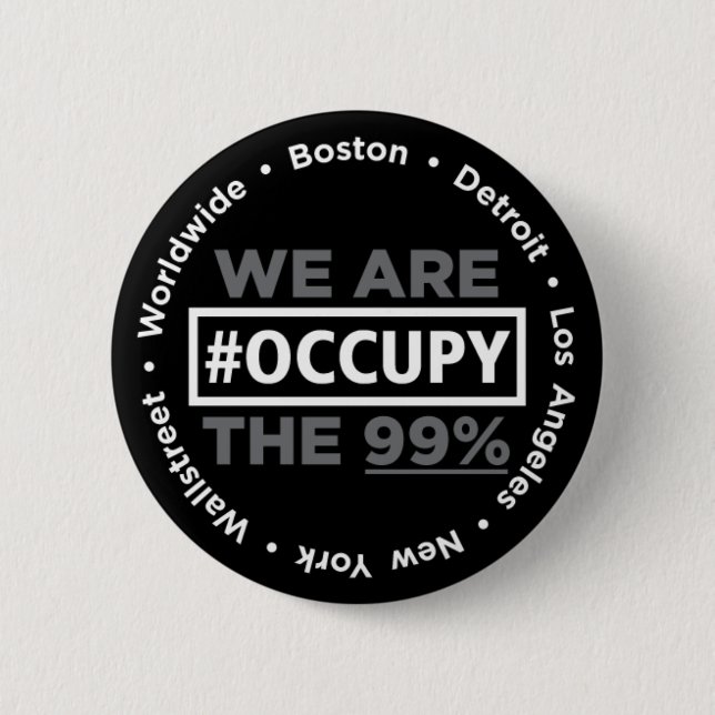 Occupy Wall Street and Worldwide Button (Front)