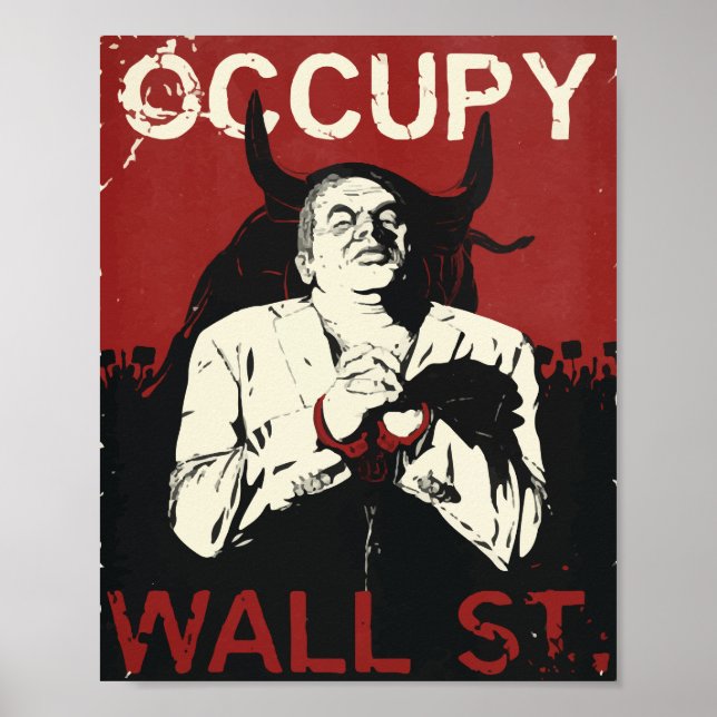 Occupy Wallstreet Print, Value Poster Paper  (Front)
