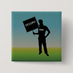 Occupy! We Are The 99% 15 Cm Square Badge