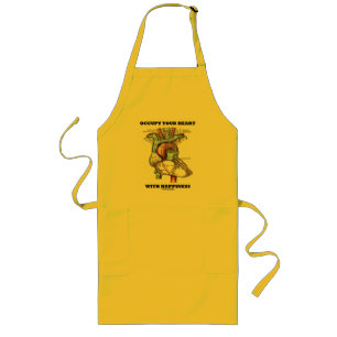 Occupy Your Heart With Happiness (Anatomical) Long Apron