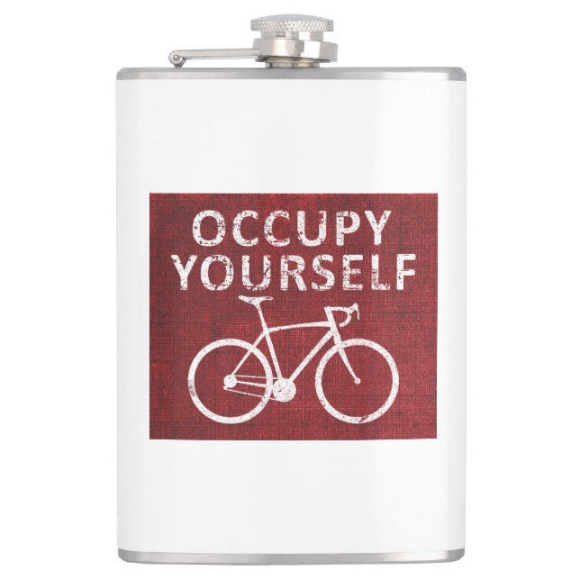 Occupy Yourself Hip Flask (Front)