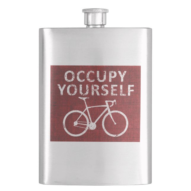 Occupy Yourself Hip Flask (Front)