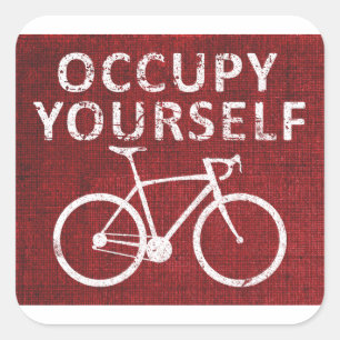 Occupy Yourself Square Sticker