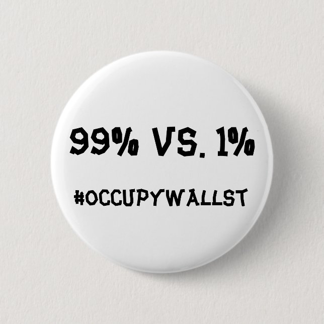 #OCCUPYWALLST 6 CM ROUND BADGE (Front)