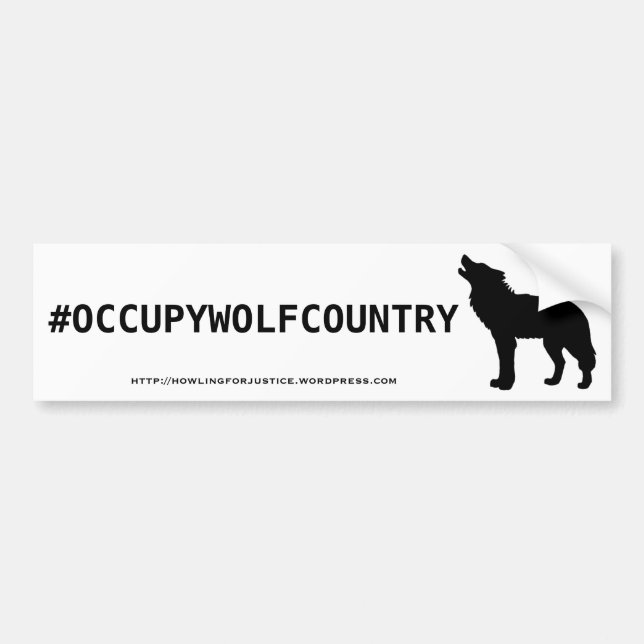 #OCCUPYWOLFCOUNTRY BUMPER STICKER (Front)