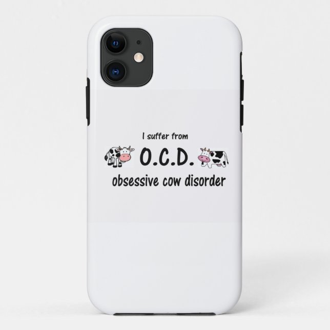 OCD Cow Case-Mate iPhone Case (Back)