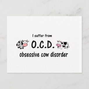 OCD Cow Postcard