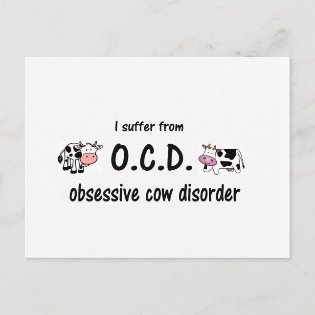 OCD Cow Postcard (Front)