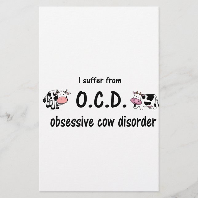 OCD Cow Stationery (Front)