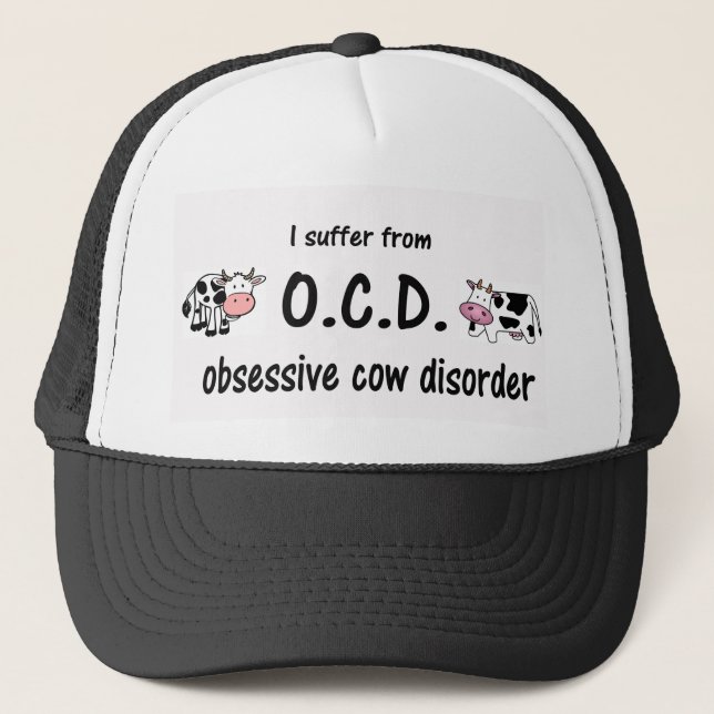 OCD Cow Trucker Hat (Front)