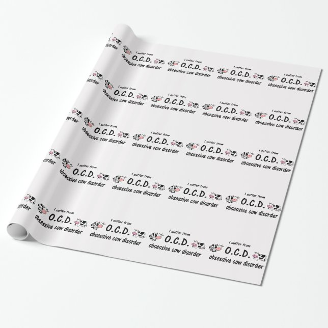 OCD Cow Wrapping Paper (Unrolled)
