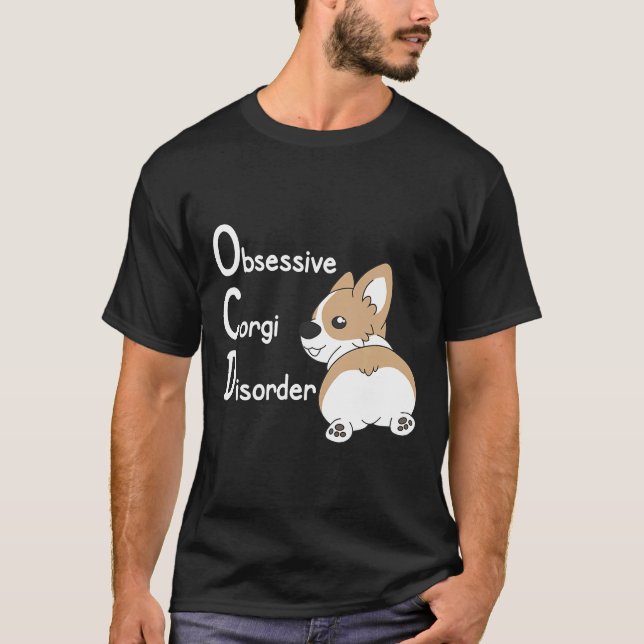 Ocd Cute Corgi Dog Tee By Corgi (Front)