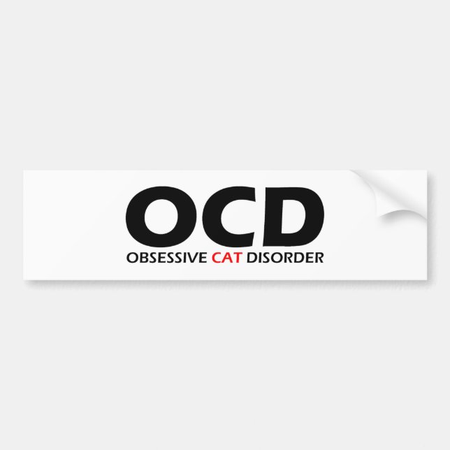 OCD - Obsessive Cat Disorder Bumper Sticker (Front)
