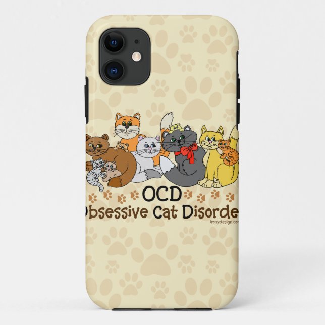 OCD Obsessive Cat Disorder Case-Mate iPhone Case (Back)