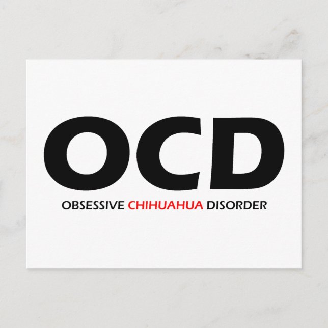 OCD - Obsessive Chihuahua Disorder Postcard (Front)