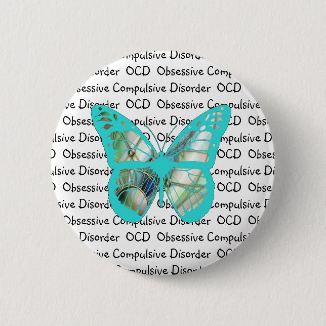 OCD Obsessive Compulsive Disorder Awareness 6 Cm Round Badge (Front)