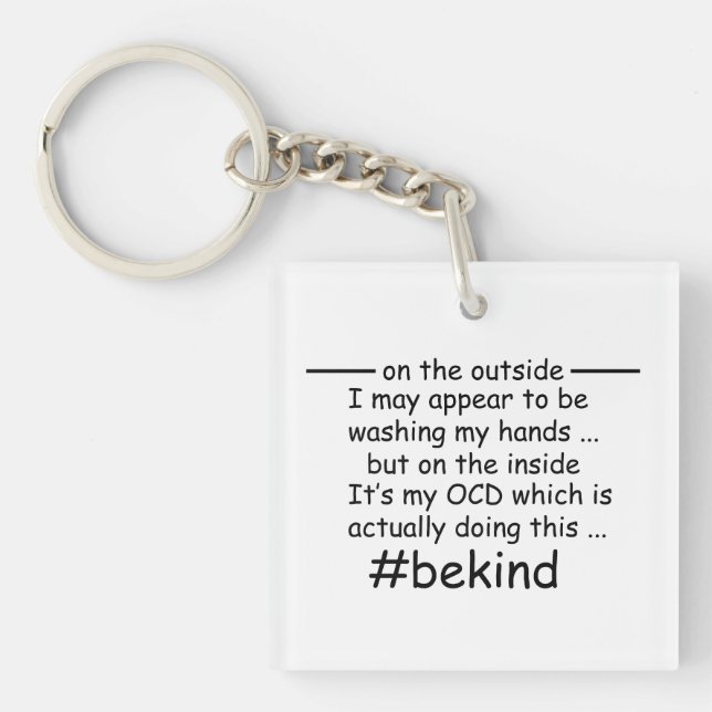 OCD - Obsessive Compulsive Disorder Awareness Key Ring (Front)
