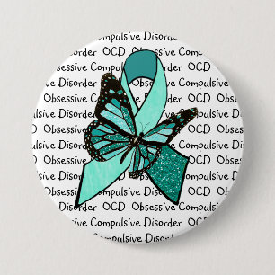 OCD Obsessive Compulsive Disorder Awareness Ribbon 7.5 Cm Round Badge