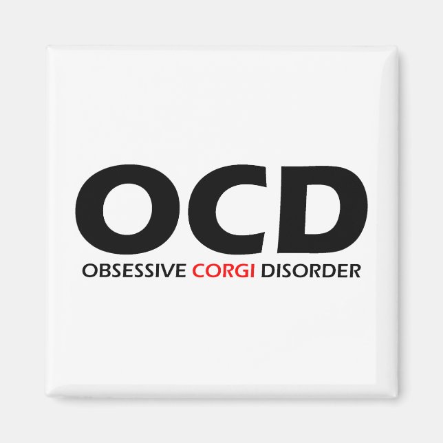 OCD - Obsessive Corgi Disorder Magnet (Front)