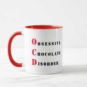 OCD - Red and Black Obsessive Chocolate Disorder  Mug