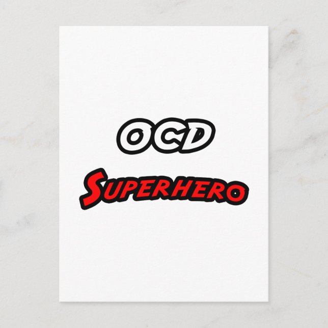 OCD Superhero Postcard (Front)