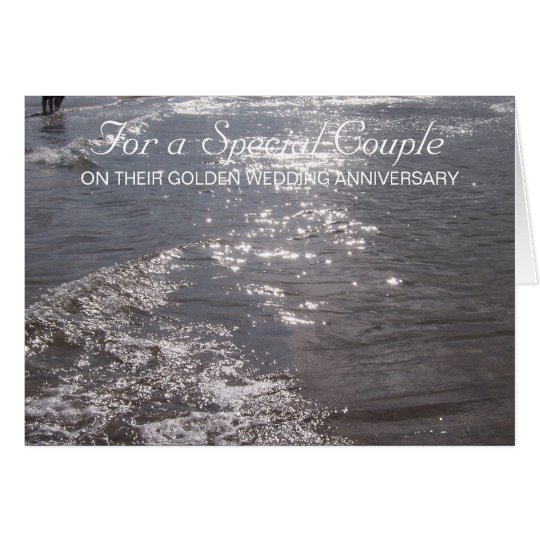 Ocean 50th Wedding Anniversary Card
