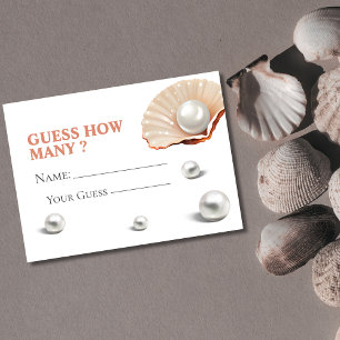 Ocean a little pearl Guess How Many Game Card