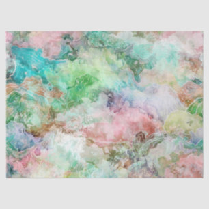 Ocean Abstract Watercolor Grunge Pattern Tissue Paper