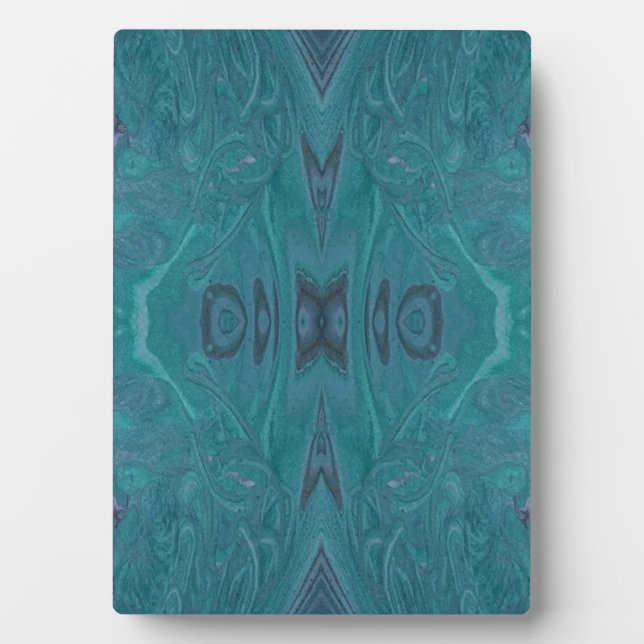 Ocean Acrylic Pour Painting Plaque (Front)