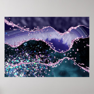 *~* Ocean Agate Celestial  GLITTER AP8 Poster