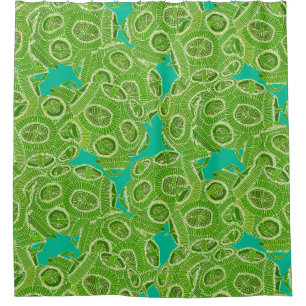 ocean algae shower curtain