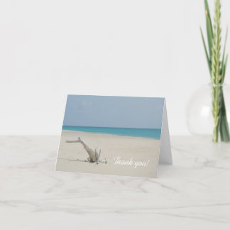 Ocean and Beach Driftwood Thank You Card