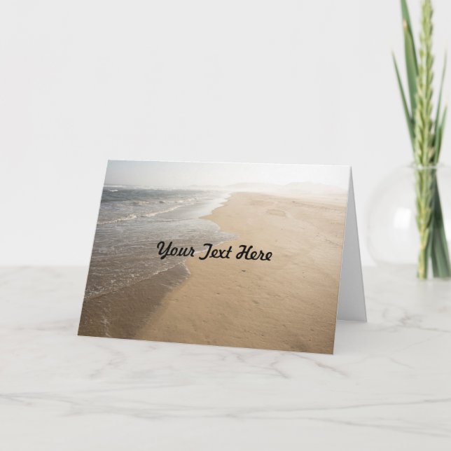 Ocean and Beach Greeting Card (Front)