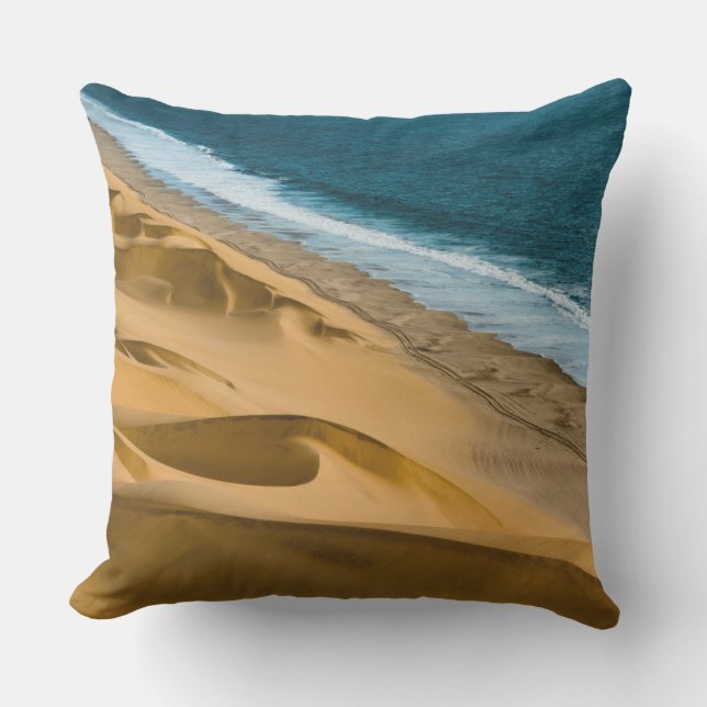 ocean and beach outdoor pillow (Front)
