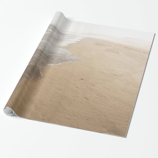 Ocean and Beach Wrapping Paper (Unrolled)