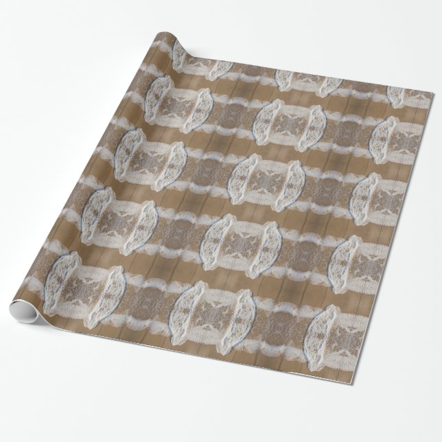 Ocean and Beach Wrapping Paper (Unrolled)