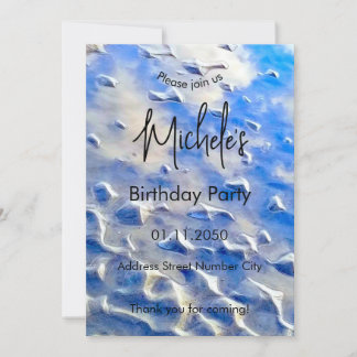 Ocean and sky blue invitation