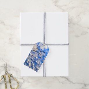 Ocean and sky blue reflections gift tags