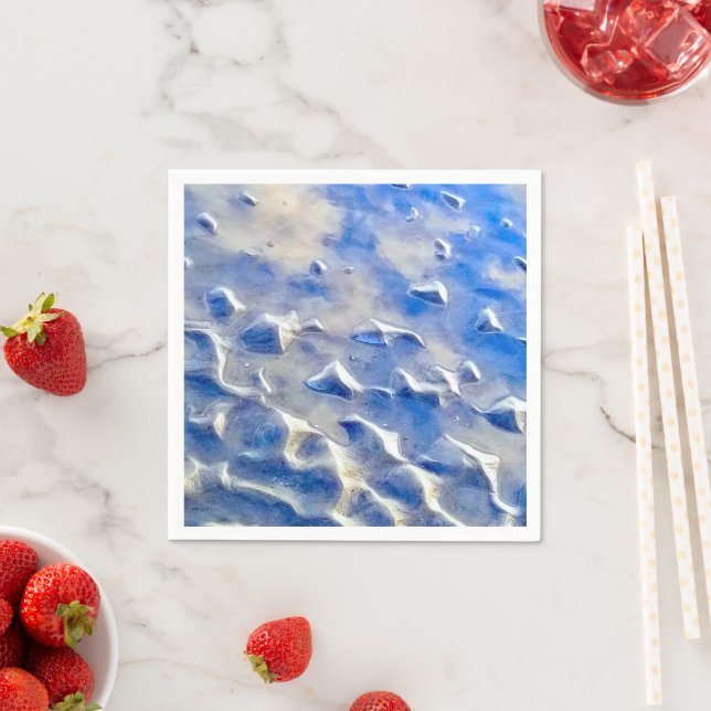 Ocean and sky blue reflections napkin (Insitu)