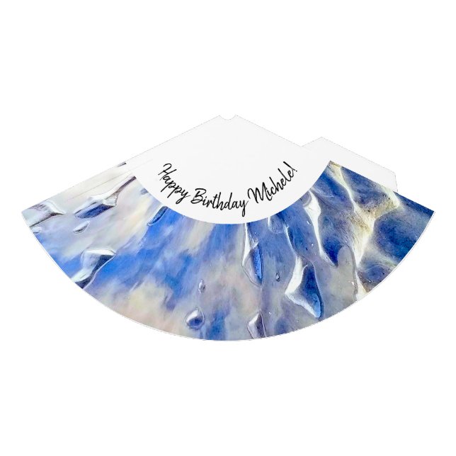 Ocean and sky blue reflections party hat (Front)