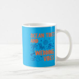 Ocean and Wedding Vibes Vintage Bachelorette Coffee Mug