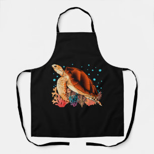 Ocean animal gift colourful turtle apron