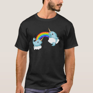 Ocean Animal Mammal Sea Creature Whale Rainbow Nar T-Shirt