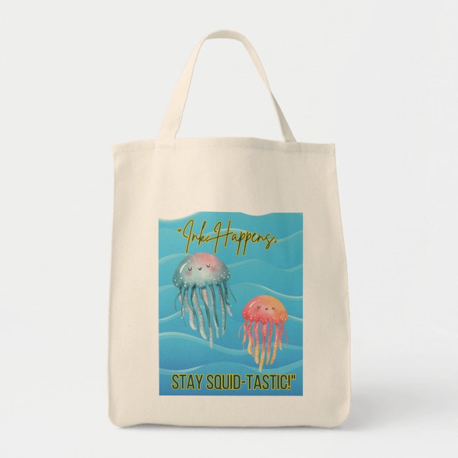 ocean animal quote tote bag (Front)