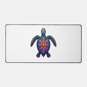 Ocean Animal Tie Dye Tribal Sea Animal Maori Turtl Desk Mat