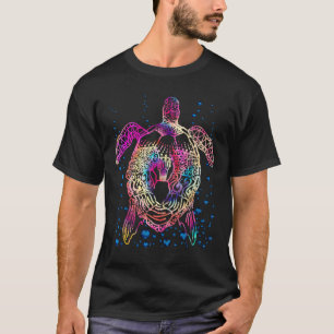 Ocean Animal Tie Dye Tribal Sea Animal Maori Turtl T-Shirt
