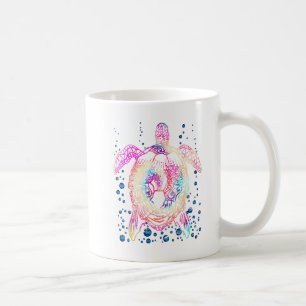 Ocean Animal Tie Dye Tribal Sea Animal Turtle Coffee Mug