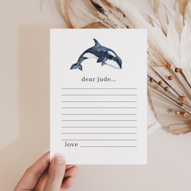 Ocean Animals 1st Birthday Time Capsule Note Card (Creator Uploaded)