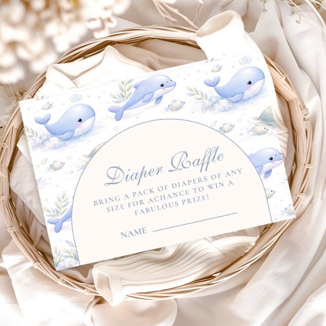 Ocean Animals Arch Elegant Diapper Raffle Enclosure Card (Creator Uploaded)